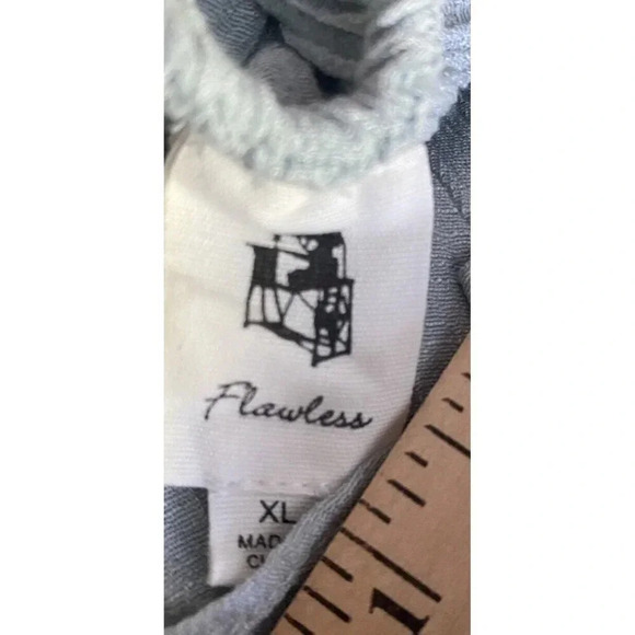 Flawless Fit & Flare Gauzy Maxi Ruffle Trim Tie Back Dress Size XL Mint Color - Picture 6 of 7